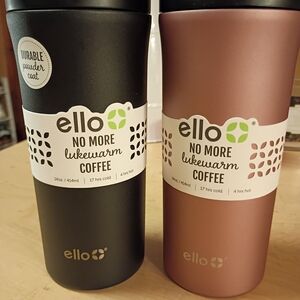 Sllo Black and Rose Gold Coffee Tumblers